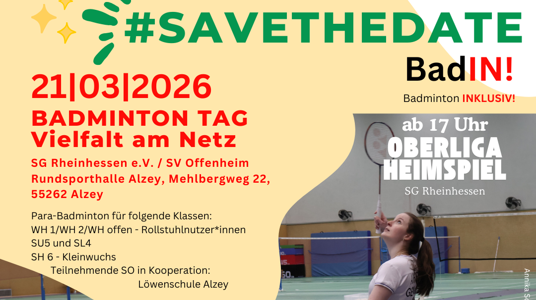 BadIN! – Badminton INKLUSIV! – Spieltag in Alzey
