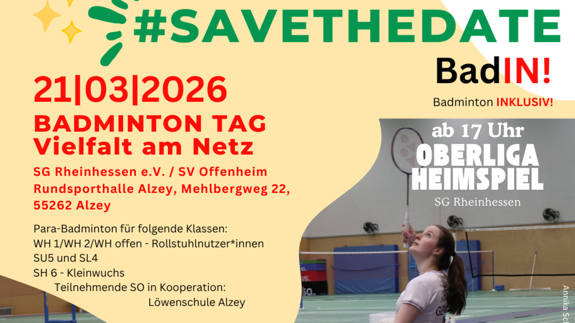 BadIN! – Badminton INKLUSIV! – Spieltag in Alzey