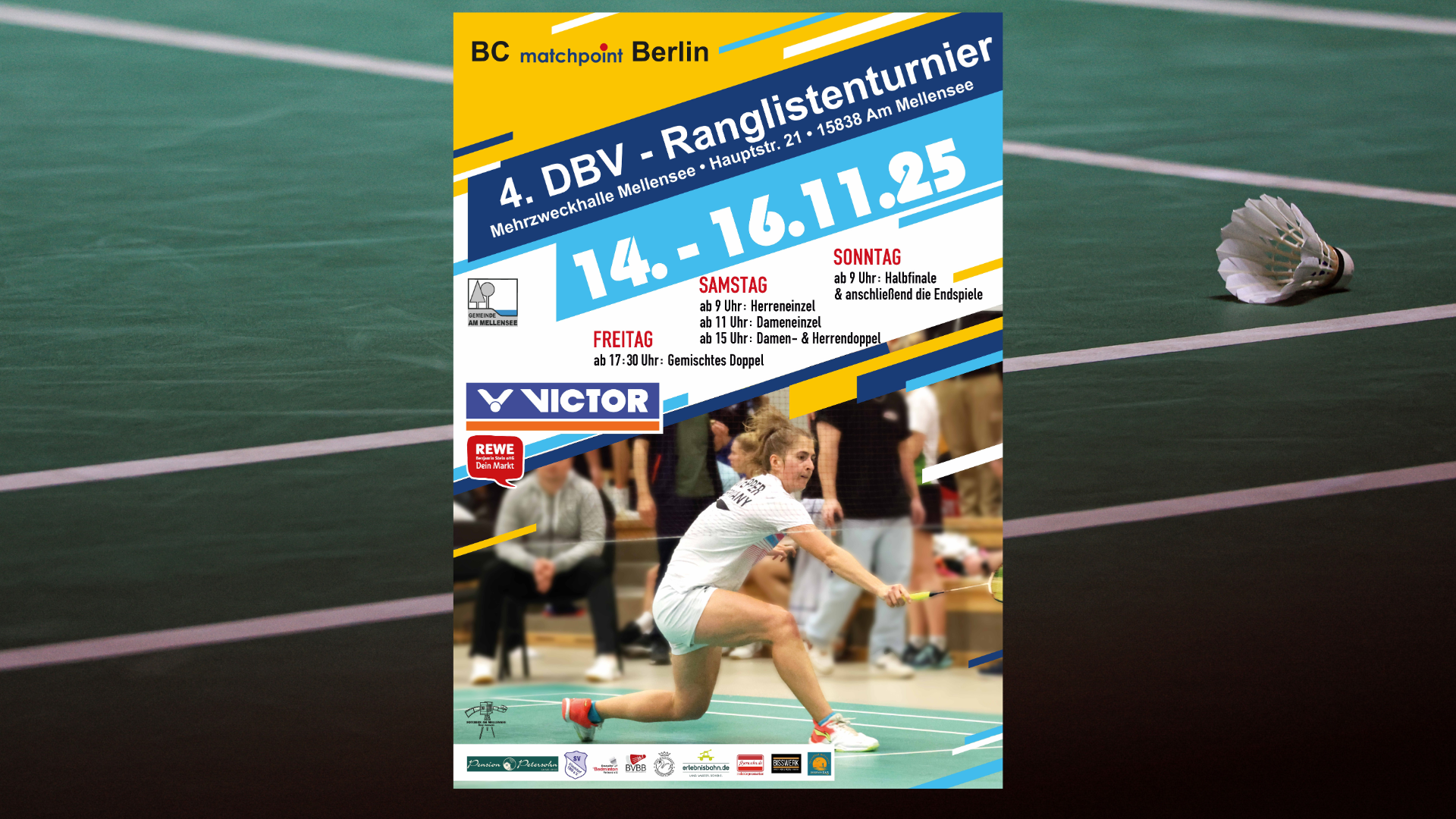 Zum 3. Mal trifft sich die Badminton Elite in Am Mellensee